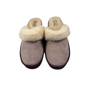 UGG Aira Dusty Rose Suede Sheepskin Slippers 1007728 Women 10 US Dusk NEW